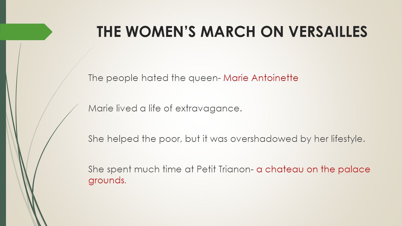 THE WOMEN’S MARCH ON VERSAILLES