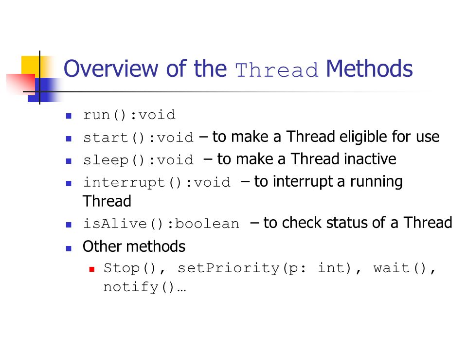 Threading methods. Метод wait и notify в java.