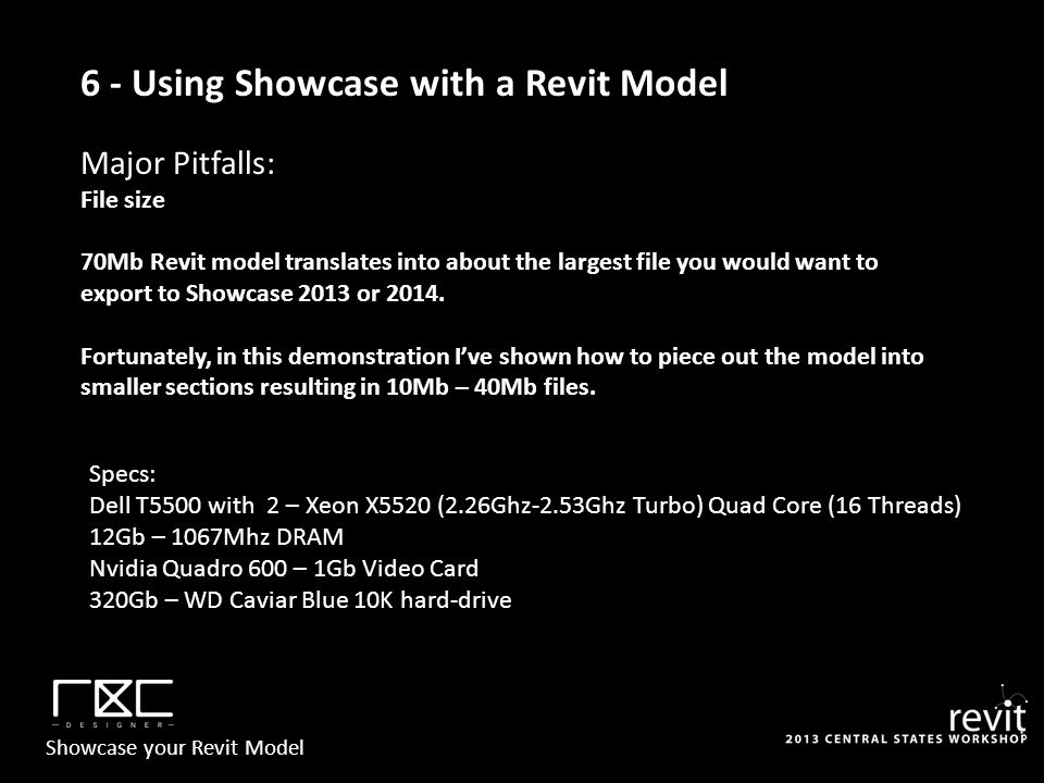 6 - Using Showcase with a Revit Model