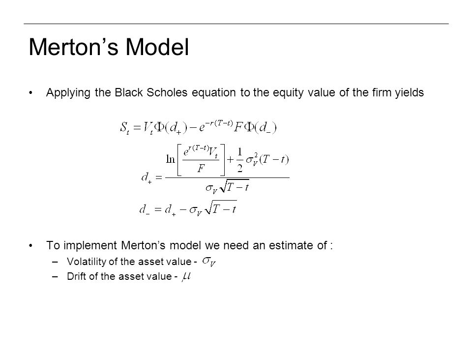 Comparison of Estimation Methods of Structural Models of Credit Risk - ppt  video online download