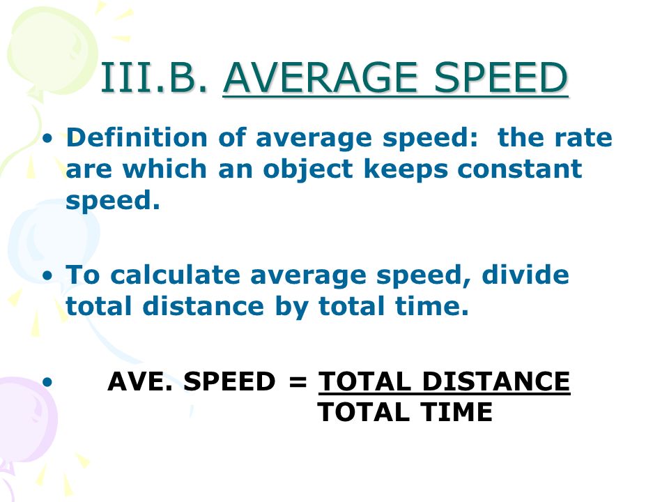 Definition of average speed - sanyauthentic