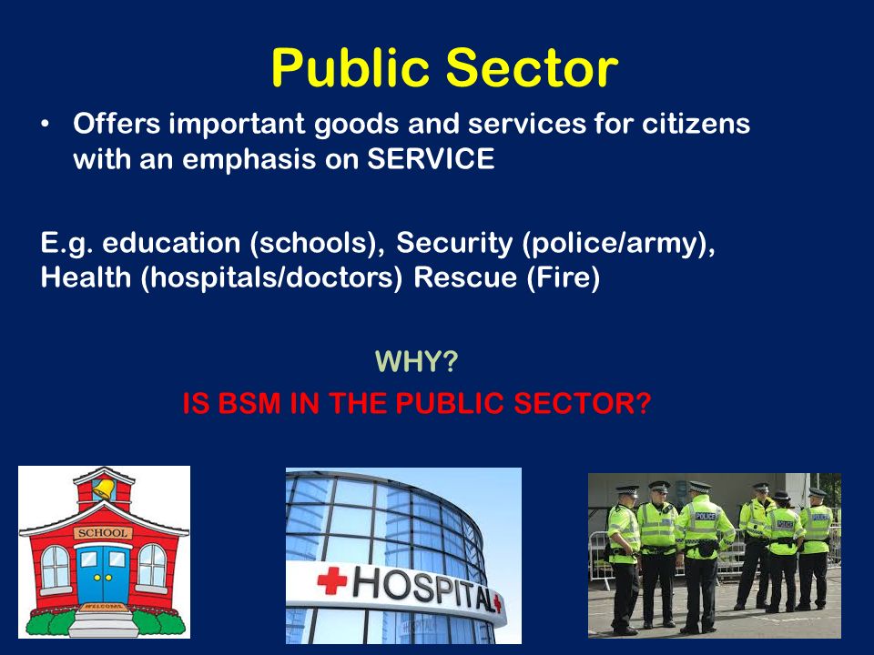 IS BSM IN THE PUBLIC SECTOR