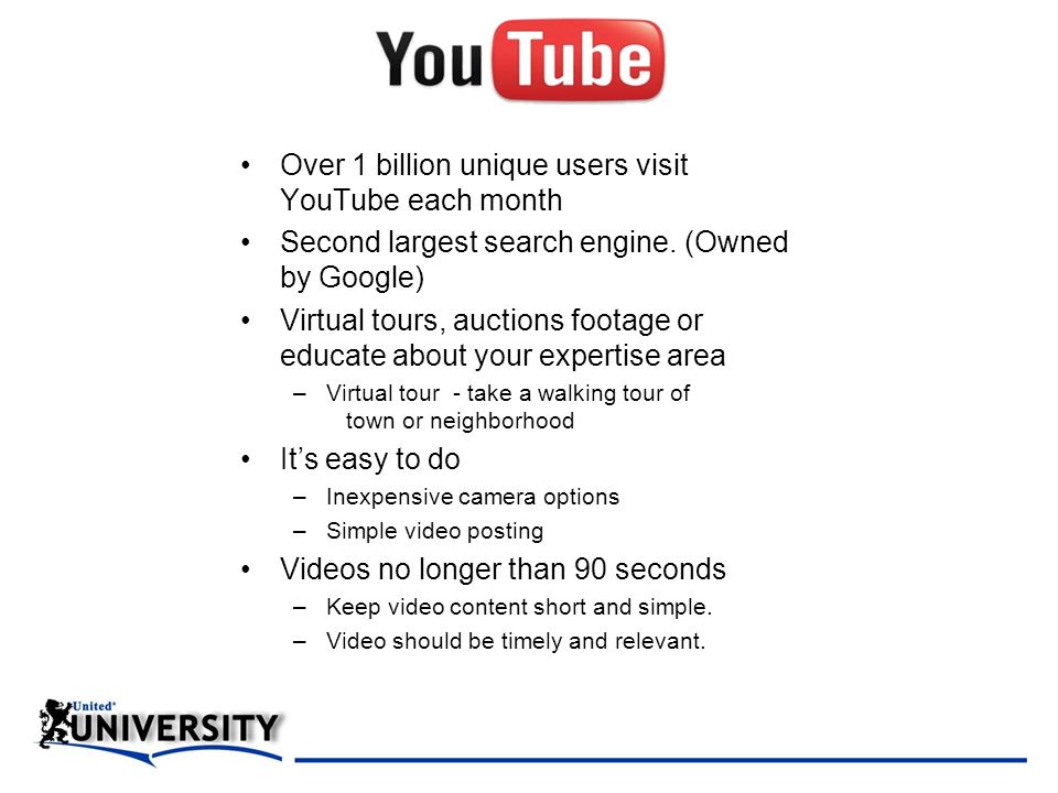 Over 1 billion unique users visit YouTube each month