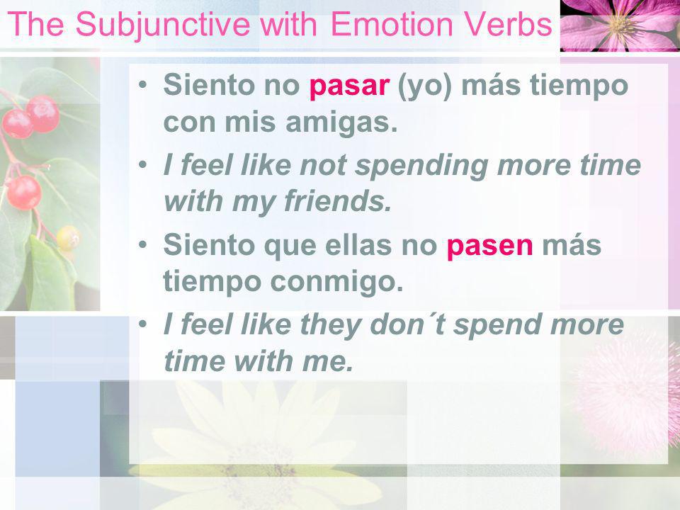 The Subjunctive with Emotion Verbs