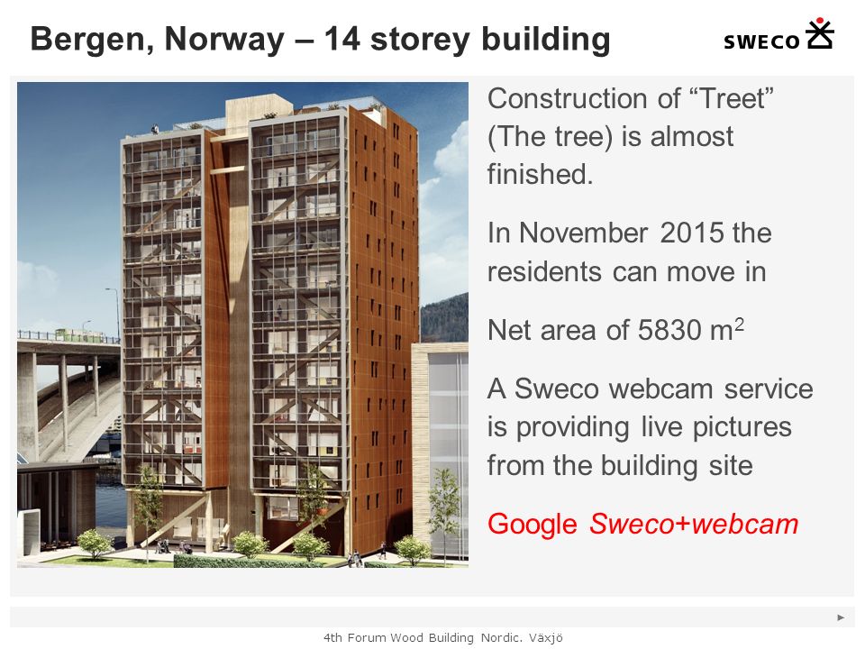 Treet – 14 floors in Bergen Växjö, Sweden - ppt video online download