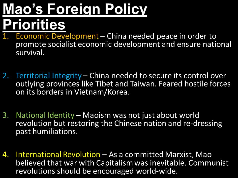 How successful was Mao's foreign policy? - ppt download