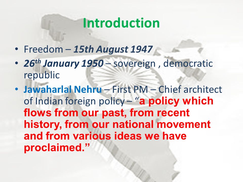 introduction of jawaharlal nehru