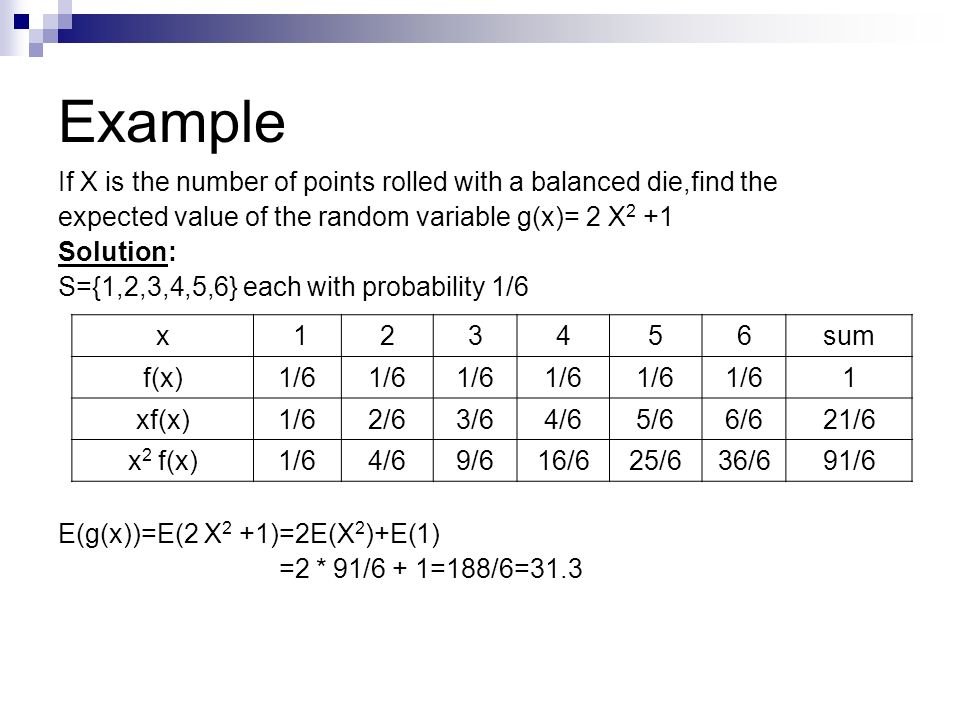 Chapter Eight Expectation Of Discrete Random Variable Ppt Video Online Download