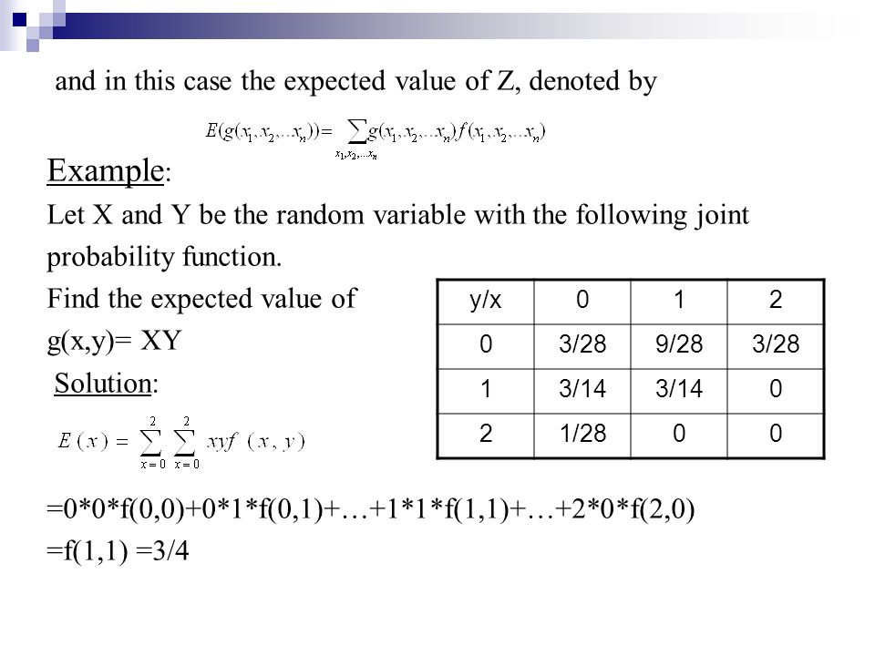 Chapter Eight Expectation Of Discrete Random Variable Ppt Video Online Download