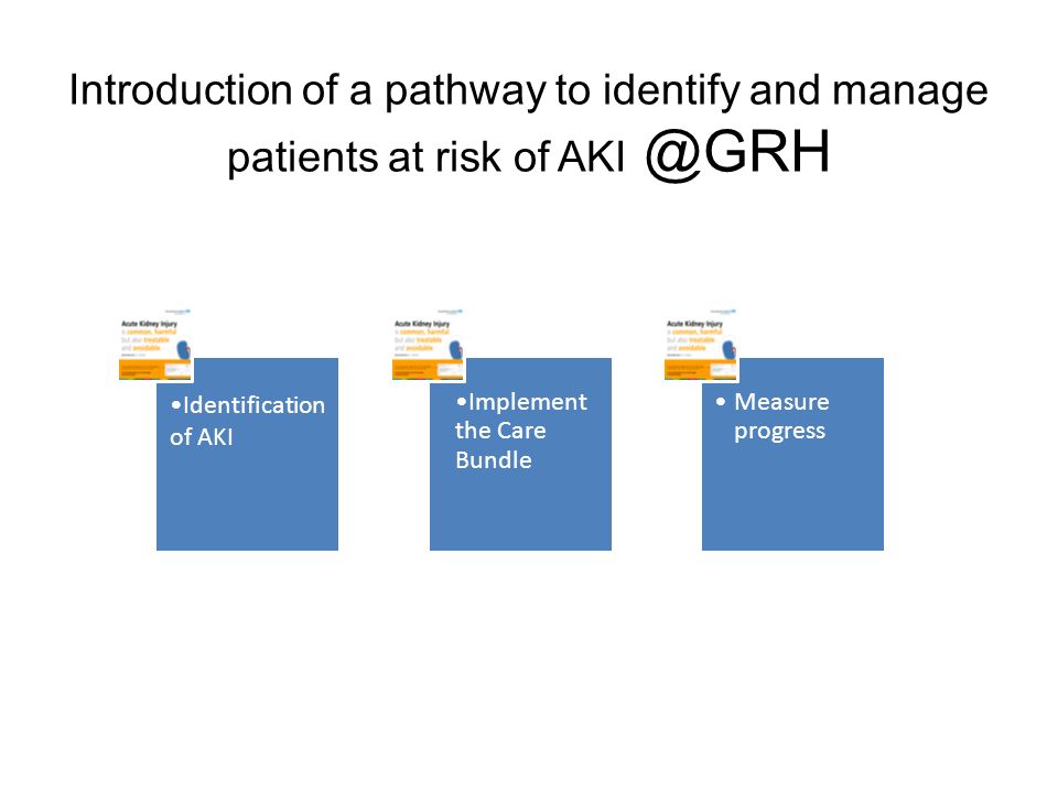 Introduction of a pathway to identify and manage patients at risk of