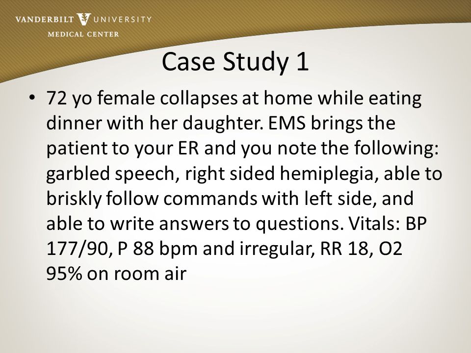 stroke patient case study