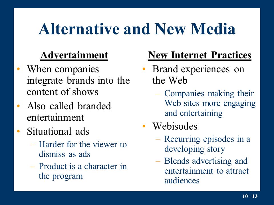 Interactive and Alternative Media - ppt video online download