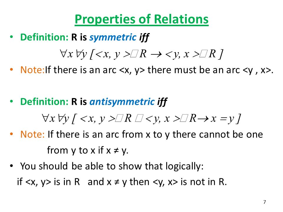 Chapter Relations And Their Properties Ppt Download