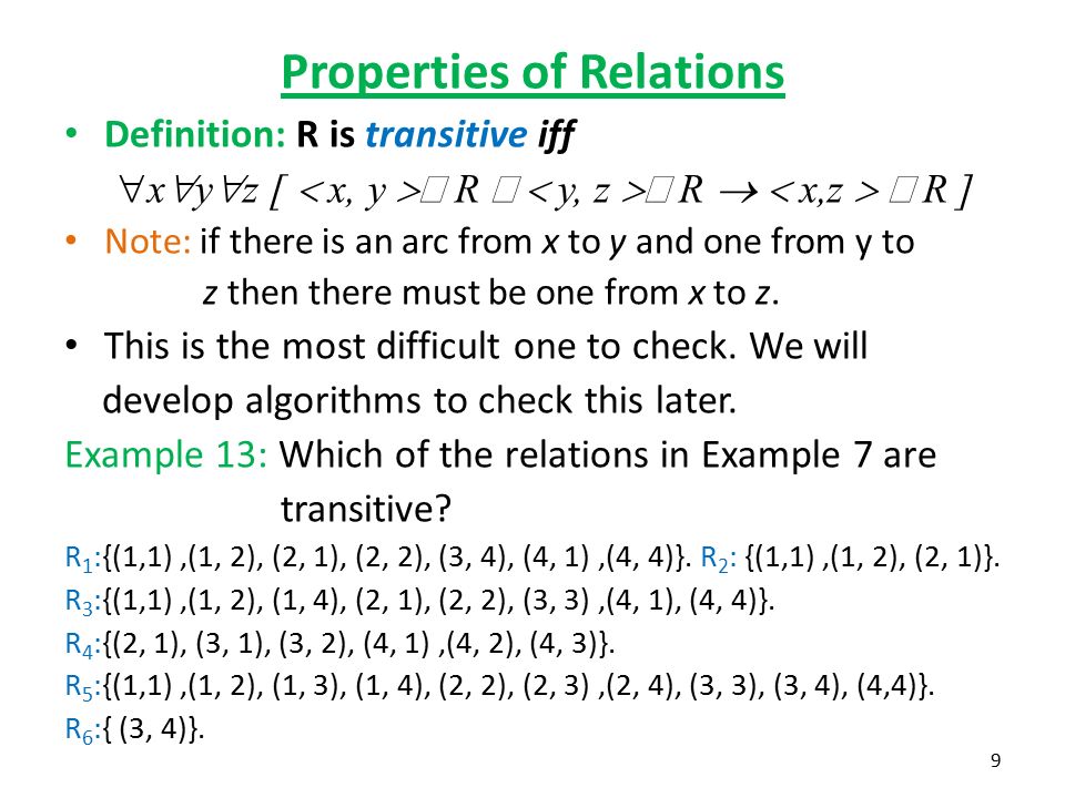 Chapter Relations And Their Properties Ppt Download