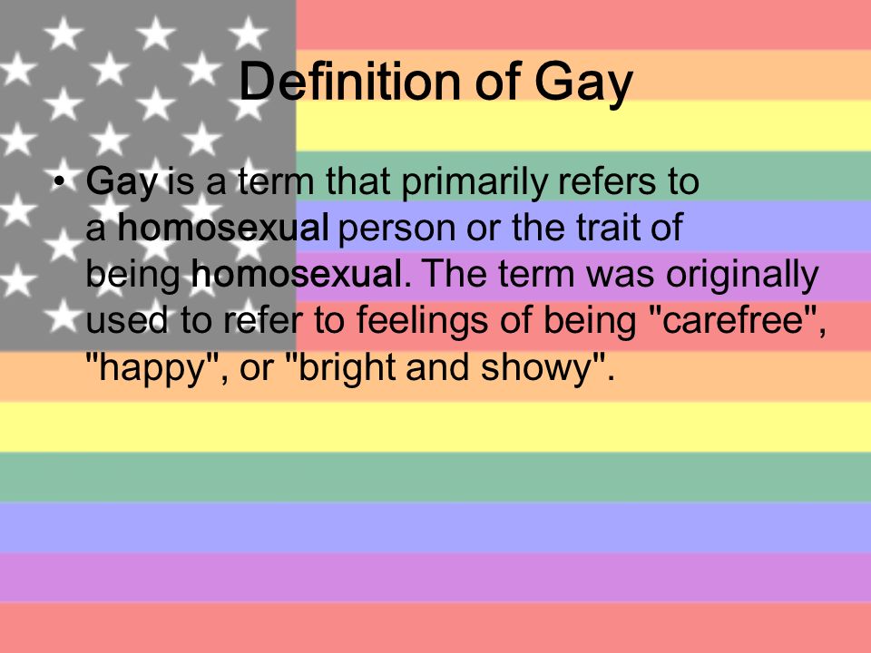 Definition of homosexual verification