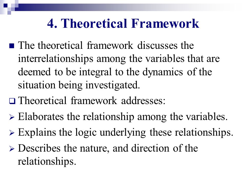 4. Theoretical Framework