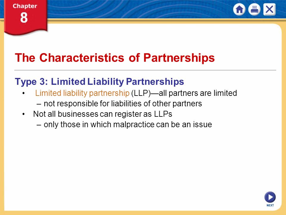 The Characteristics of Partnerships