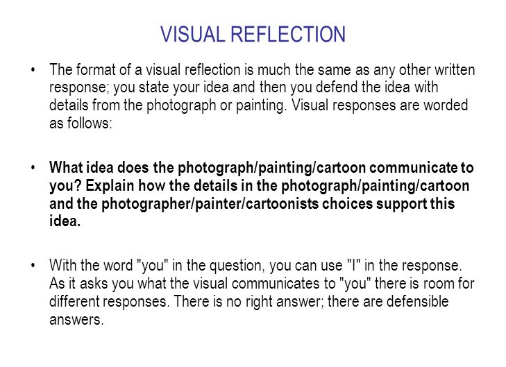 how to write a visual response