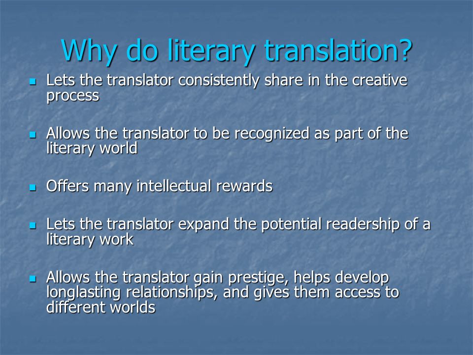 ETI 305--Literary Translation I - Ppt Download