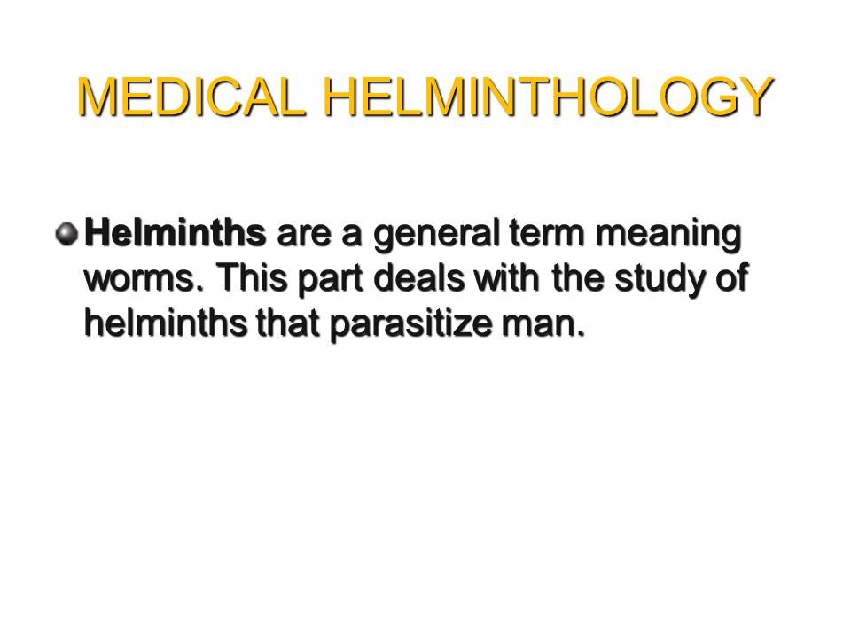 define helminthology and examples)