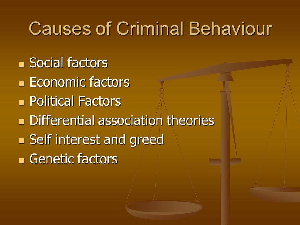 causes of criminal behaviour