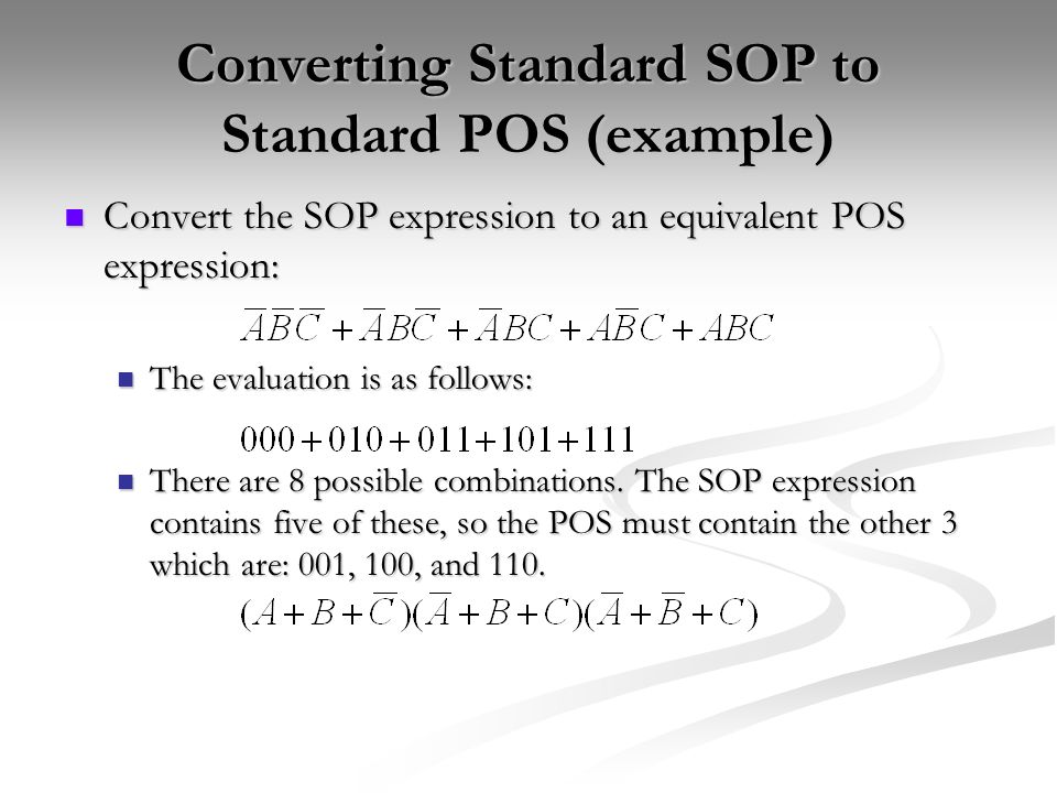 Sum-of-Products (SOP) - ppt download