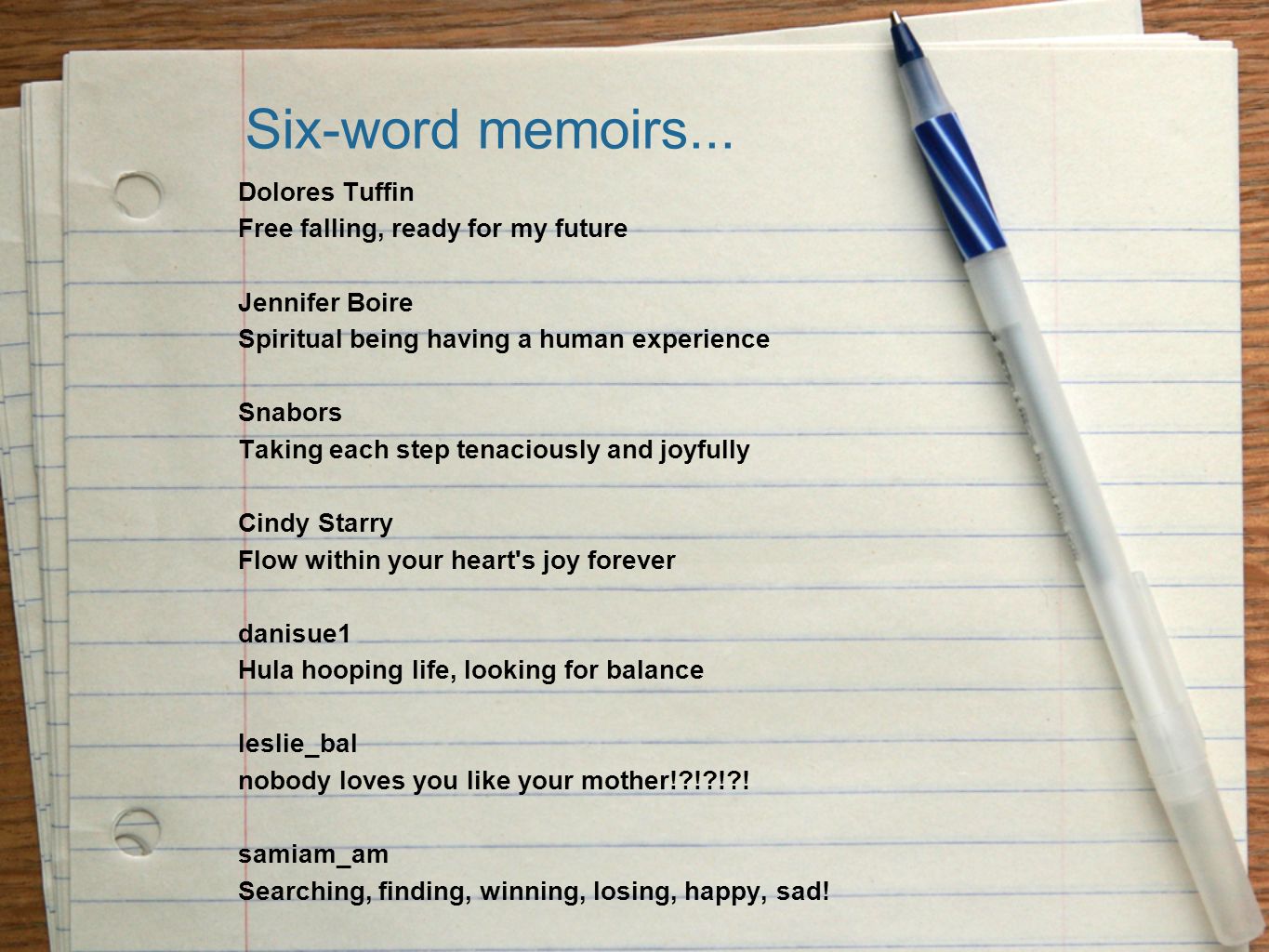 Six Word stories. Memoirs example. How to write Six Word story. Presentation de Memoir. 6 words текст