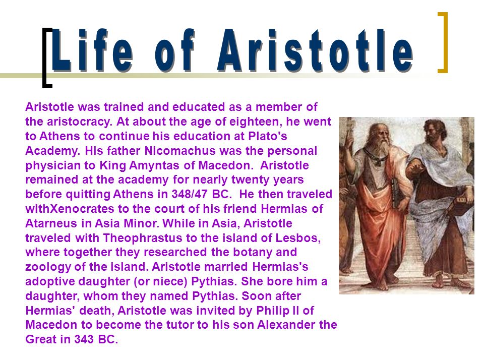 Life of Aristotle.