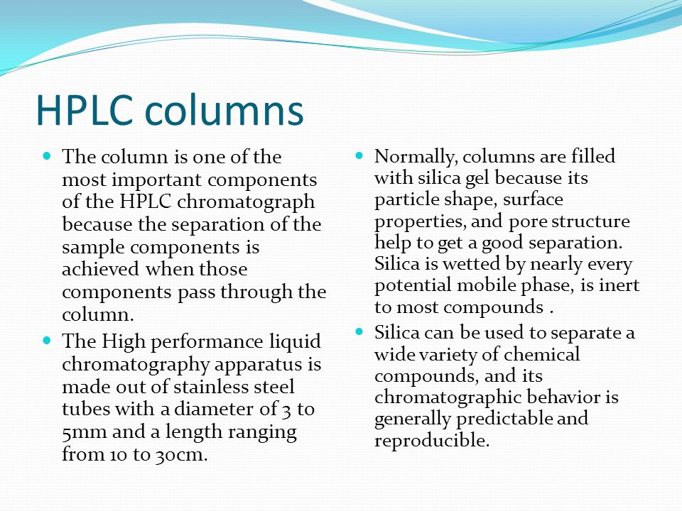HPLC columns