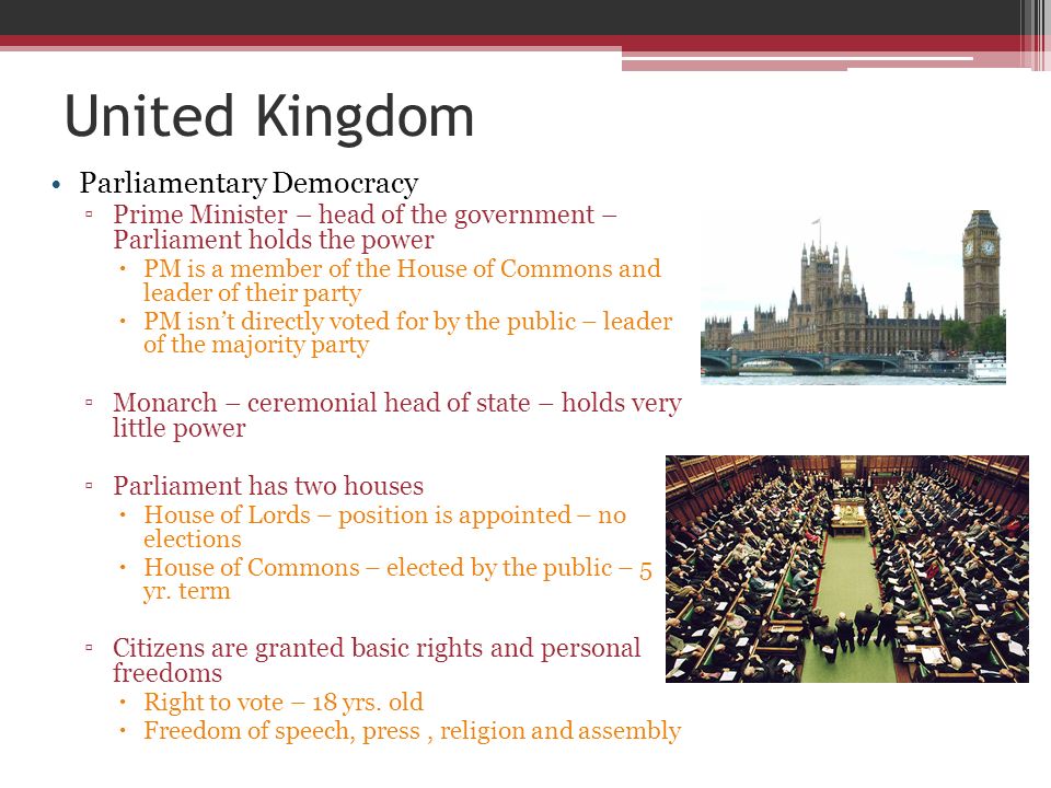 United Kingdom Parliamentary Democracy