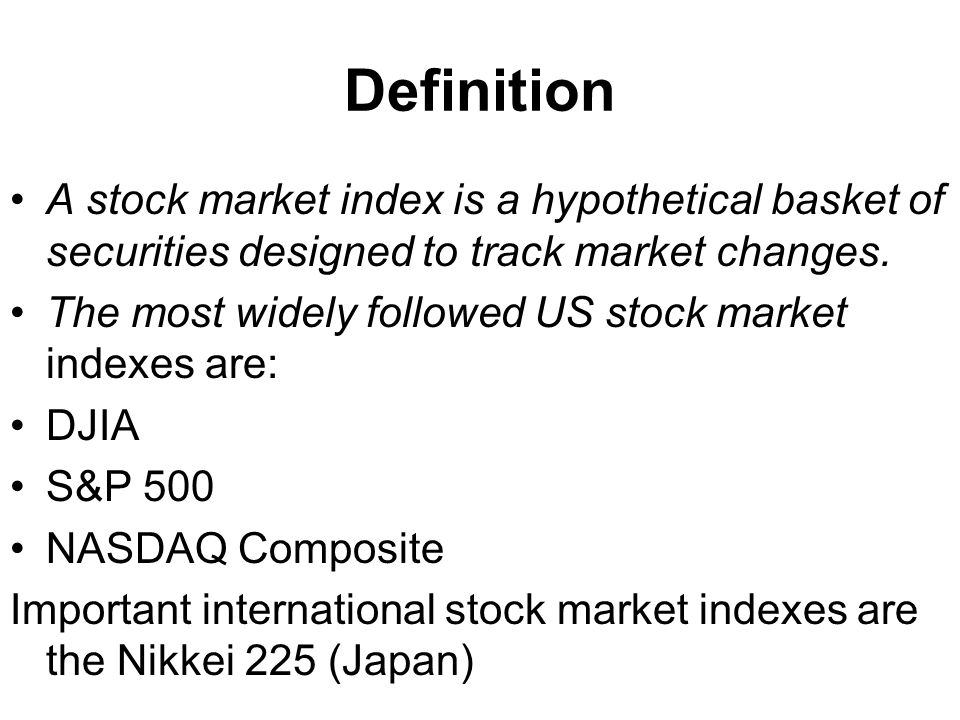 Meaning of stock market indices broncos vest