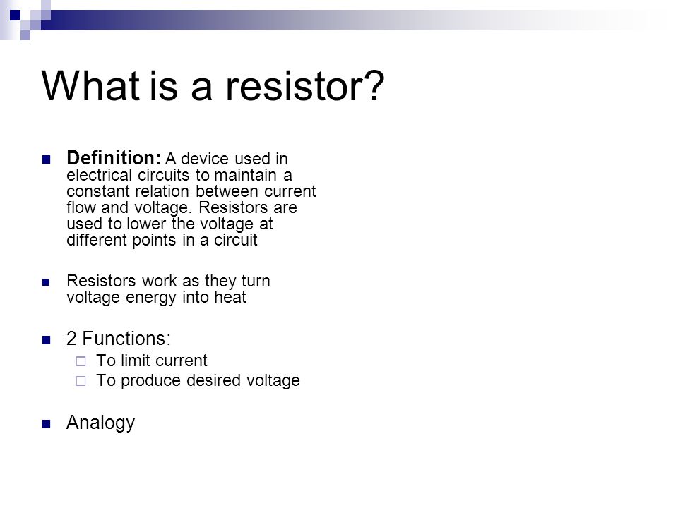 What Is Resistor Definition Theory Applications Electrical4u