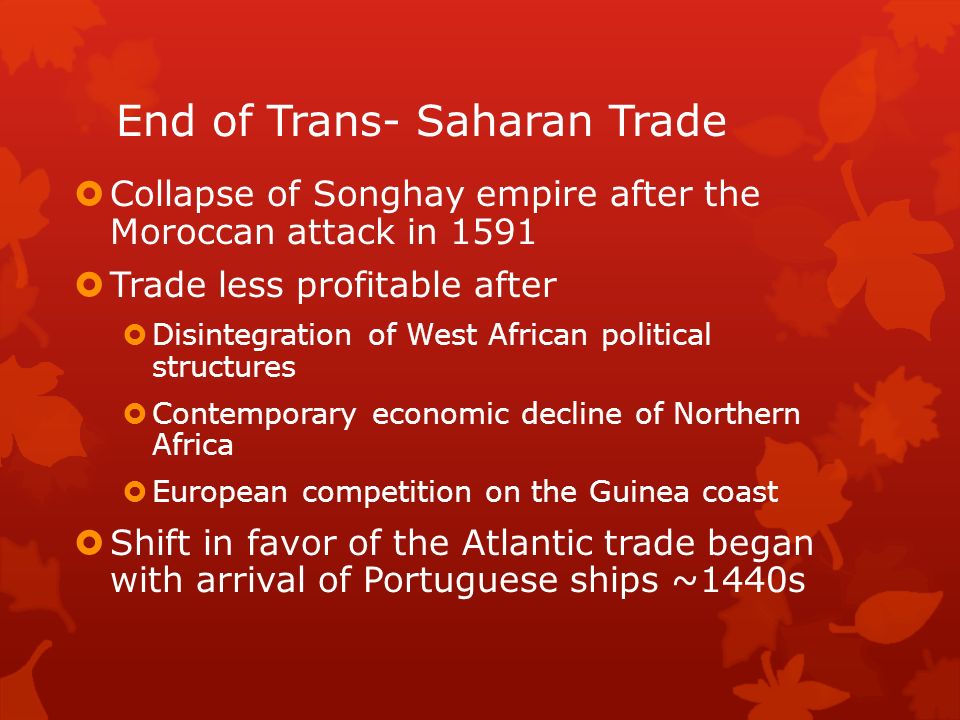 economic effects of trans saharan trade