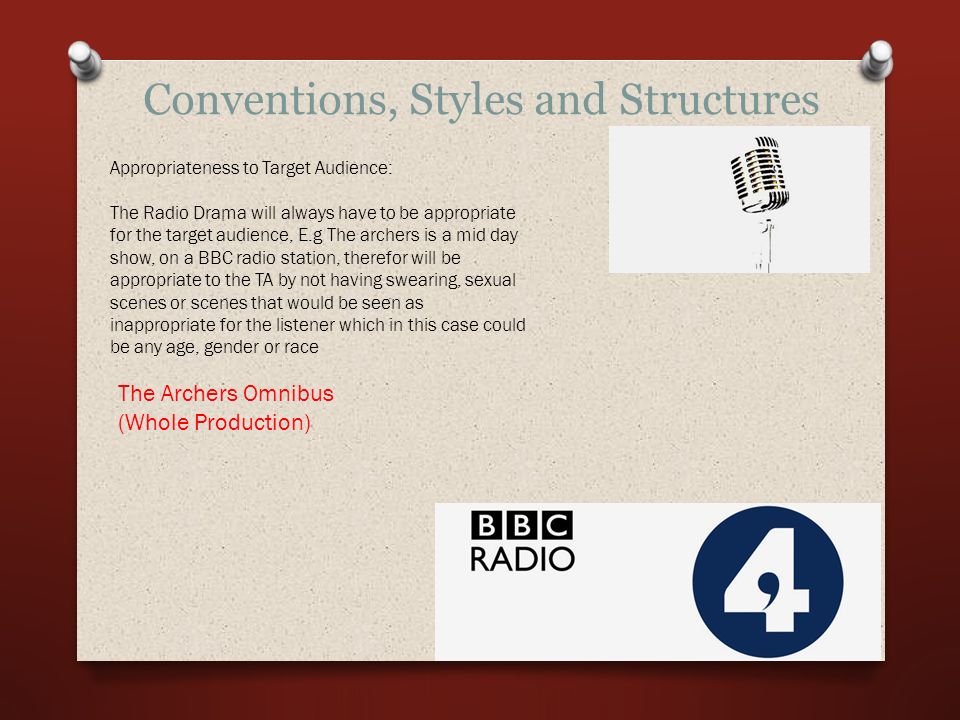 Unit 42: Radio Drama CODES AND CONVENTIONS TO MAKING A RADIO DRAMA - ppt  download