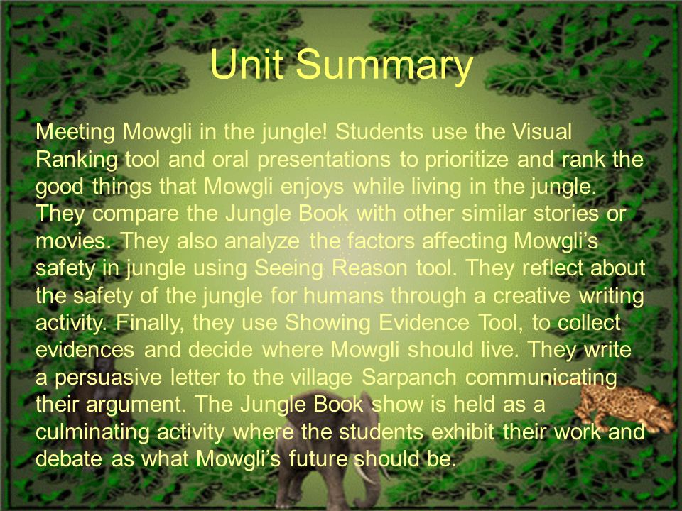 Jungle Book Unit Portfolio Presentation. - ppt video online download