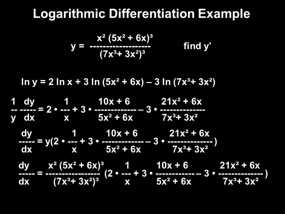Logarithmic Differentiation - ppt download