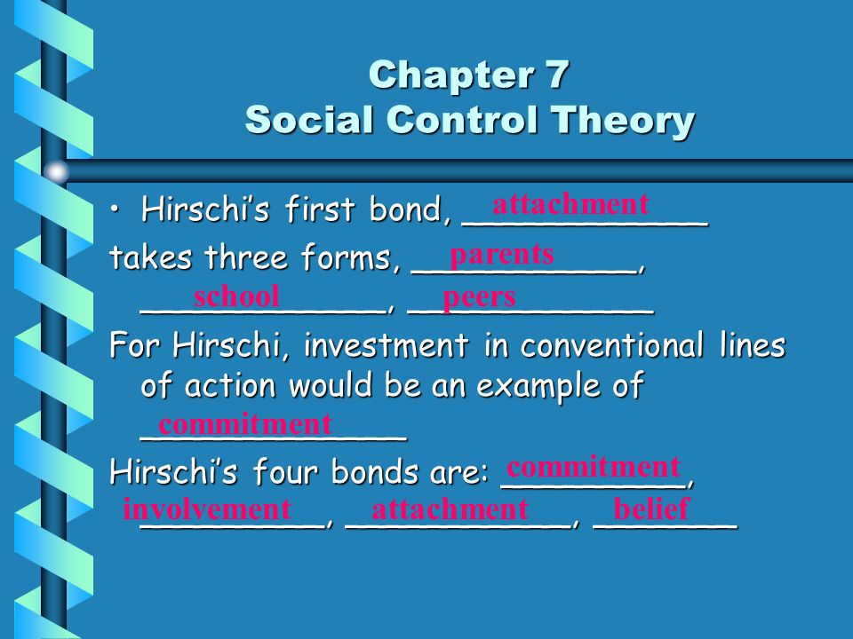 Chapter 7 Social Control Theory - ppt download