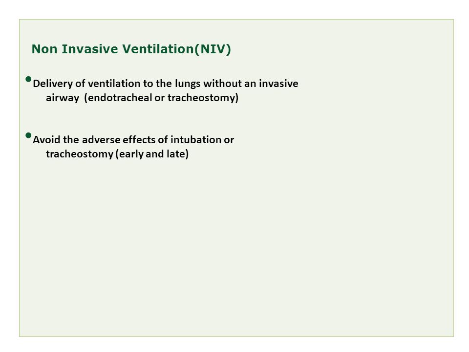 Non invasive Ventilation (NIV) - ppt video online download