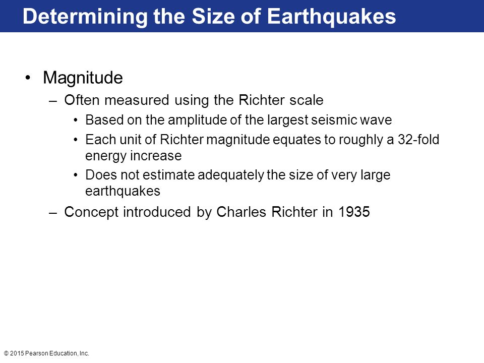Determining the Size of Earthquakes