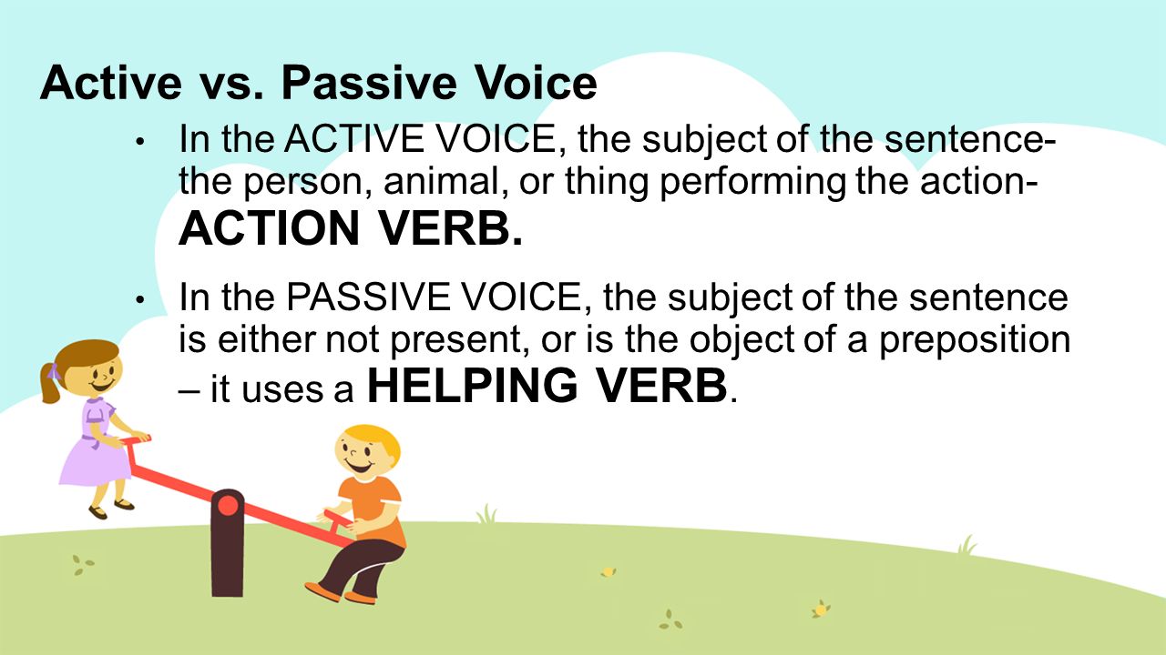 Презентация active and passive voice