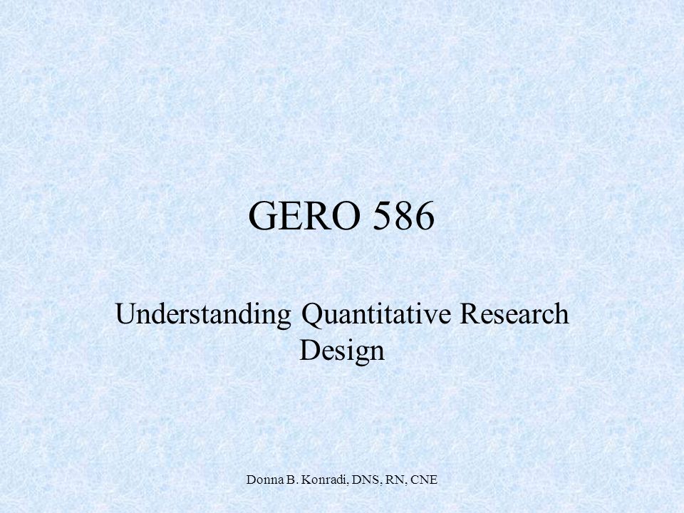 Understanding Quantitative Research Design