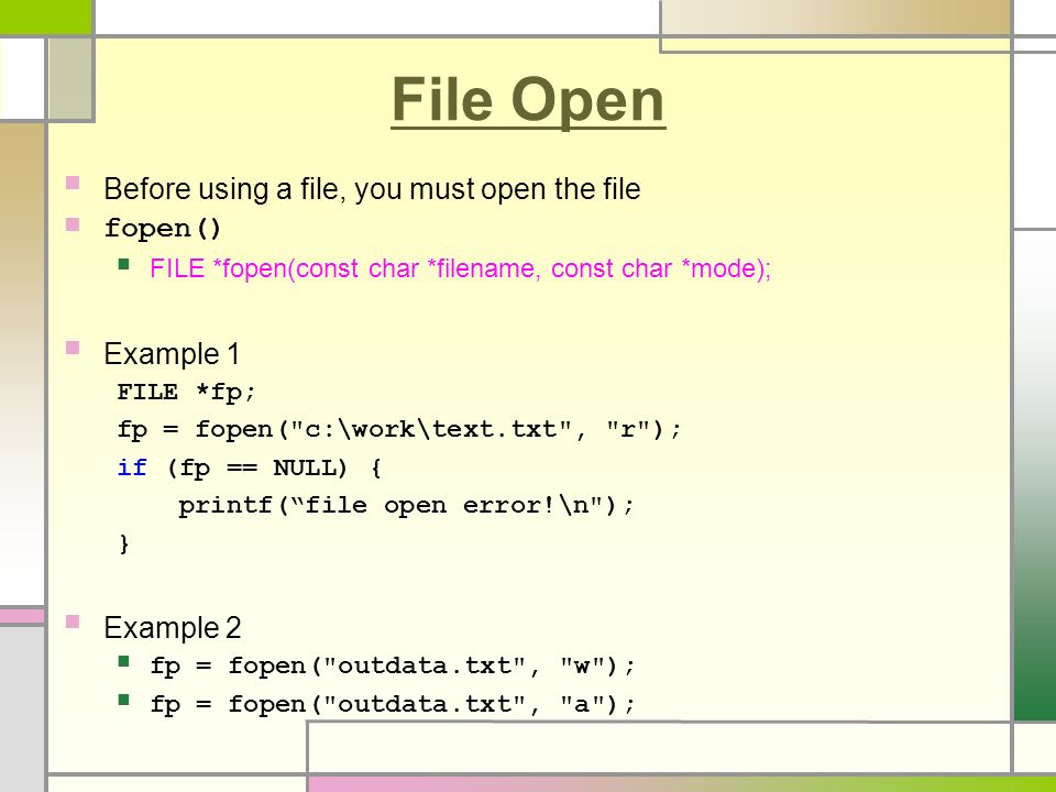 C Programming Lecture 12 File Processing Ppt Download