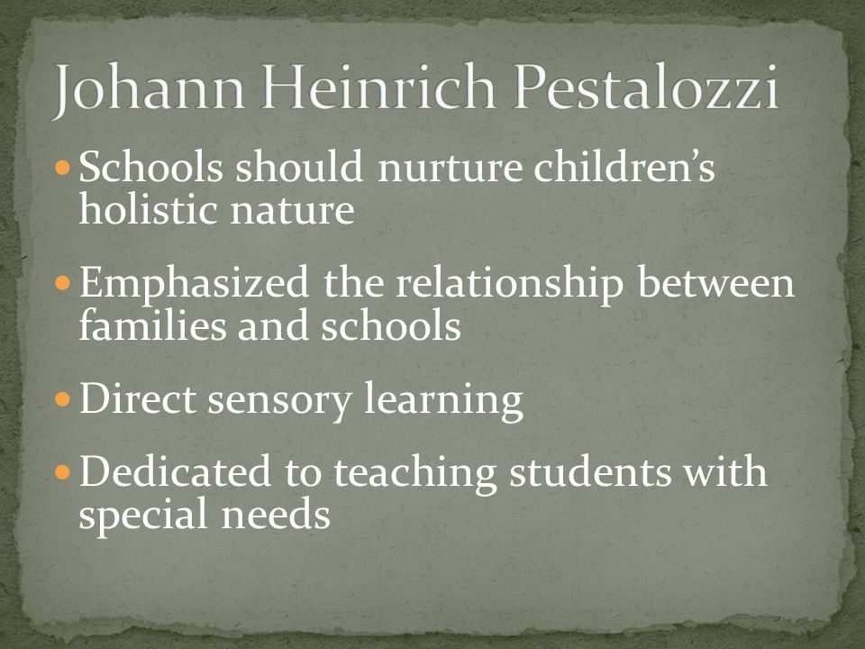 johann heinrich pestalozzi philosophy of education