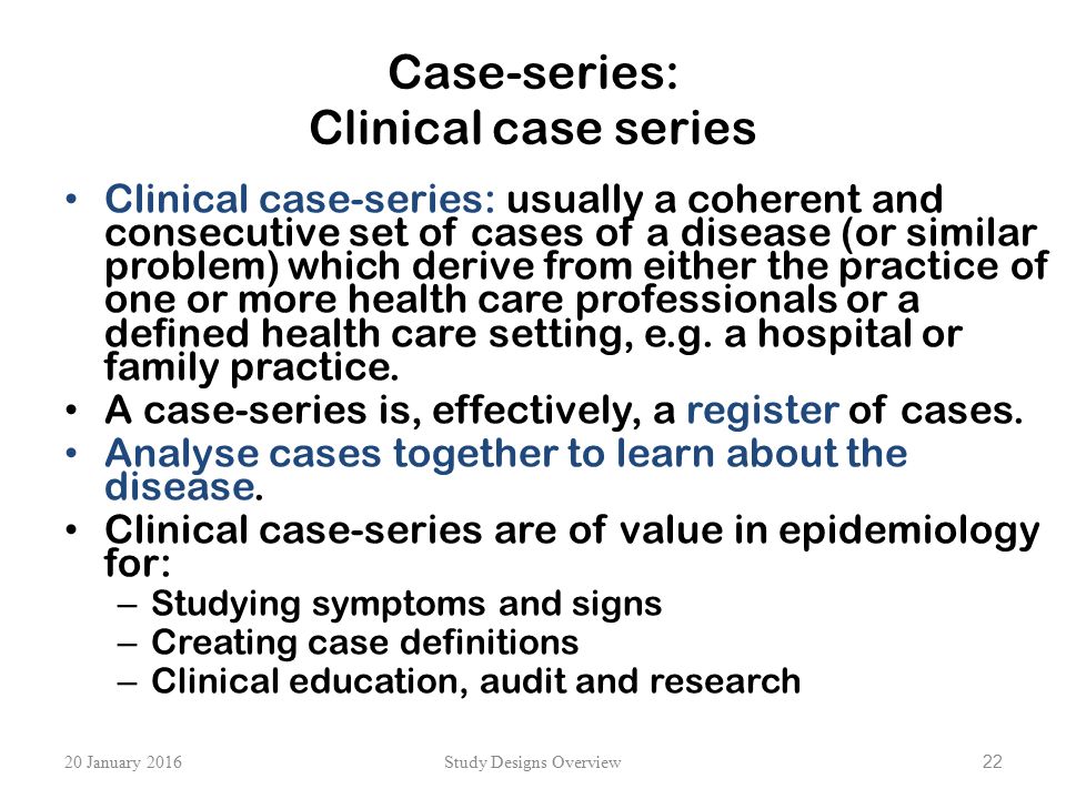 Case-series: Clinical case series