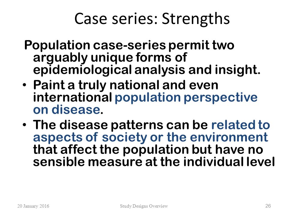 Case series: Strengths
