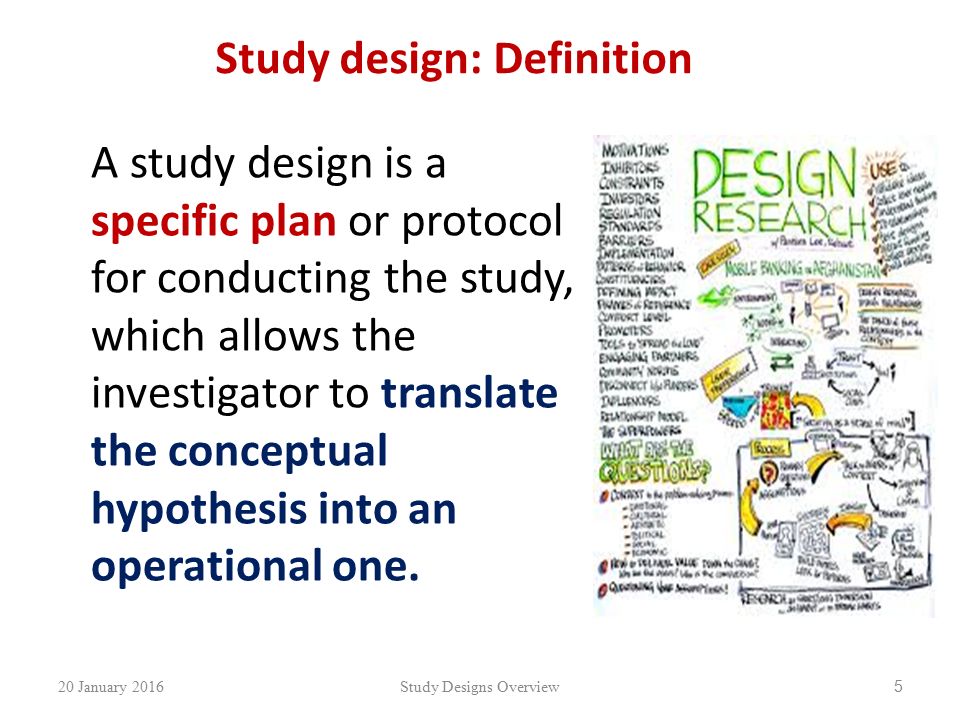 Study design: Definition