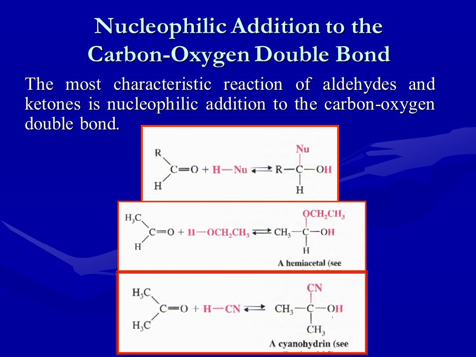 Nucleophilic Addition to the Carbon-Oxygen Double Bond