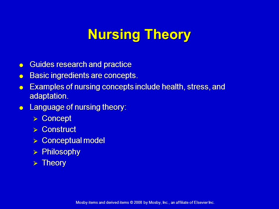 nursing theoretical framework examples