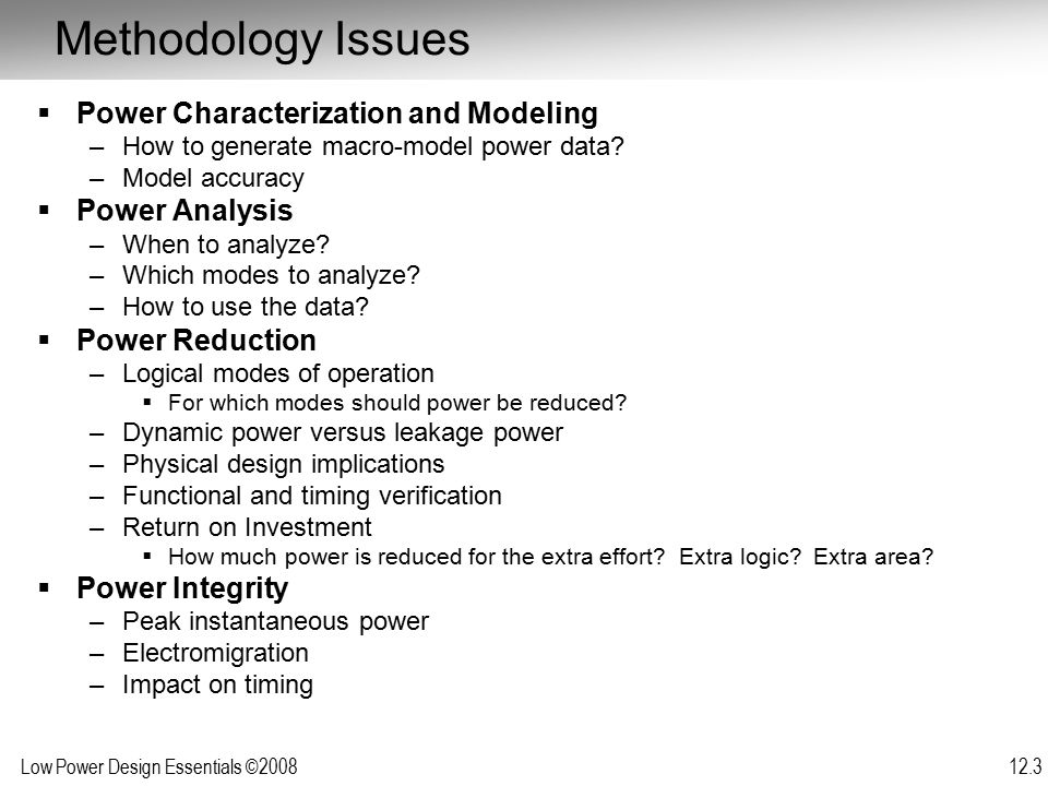 Low Power Design Methodologies And Flows Ppt Video Online - 