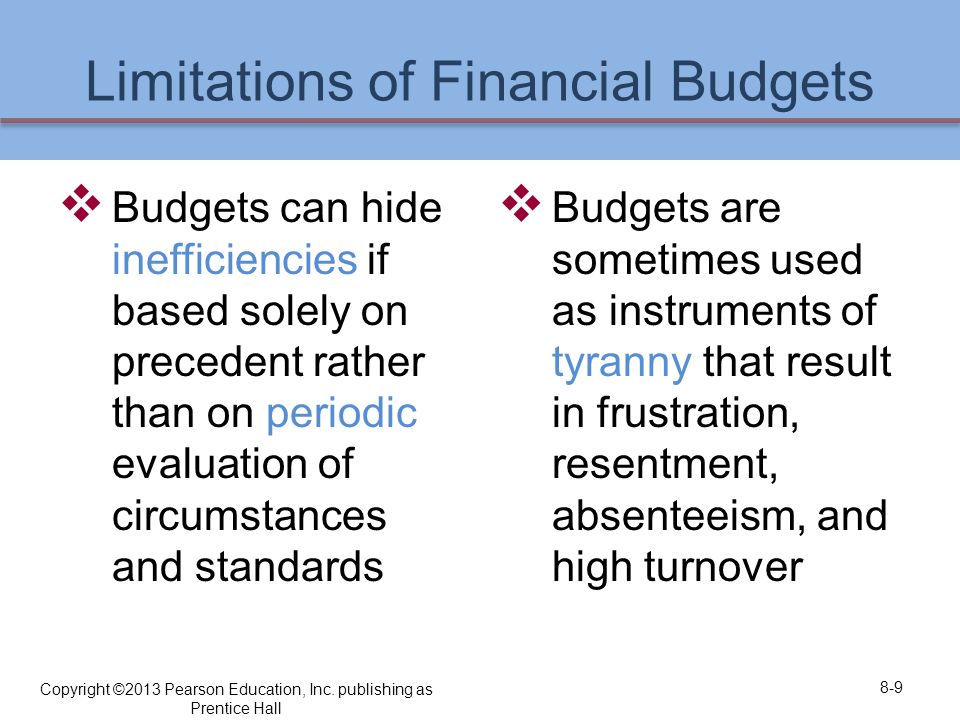 Limitations of Financial Budgets